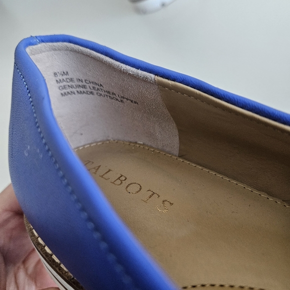 Talbots Laura Tassel Horse Bit Soft Nappa Leather Loafer Biscayne Blue Women 8.5 - Picture 8 of 9